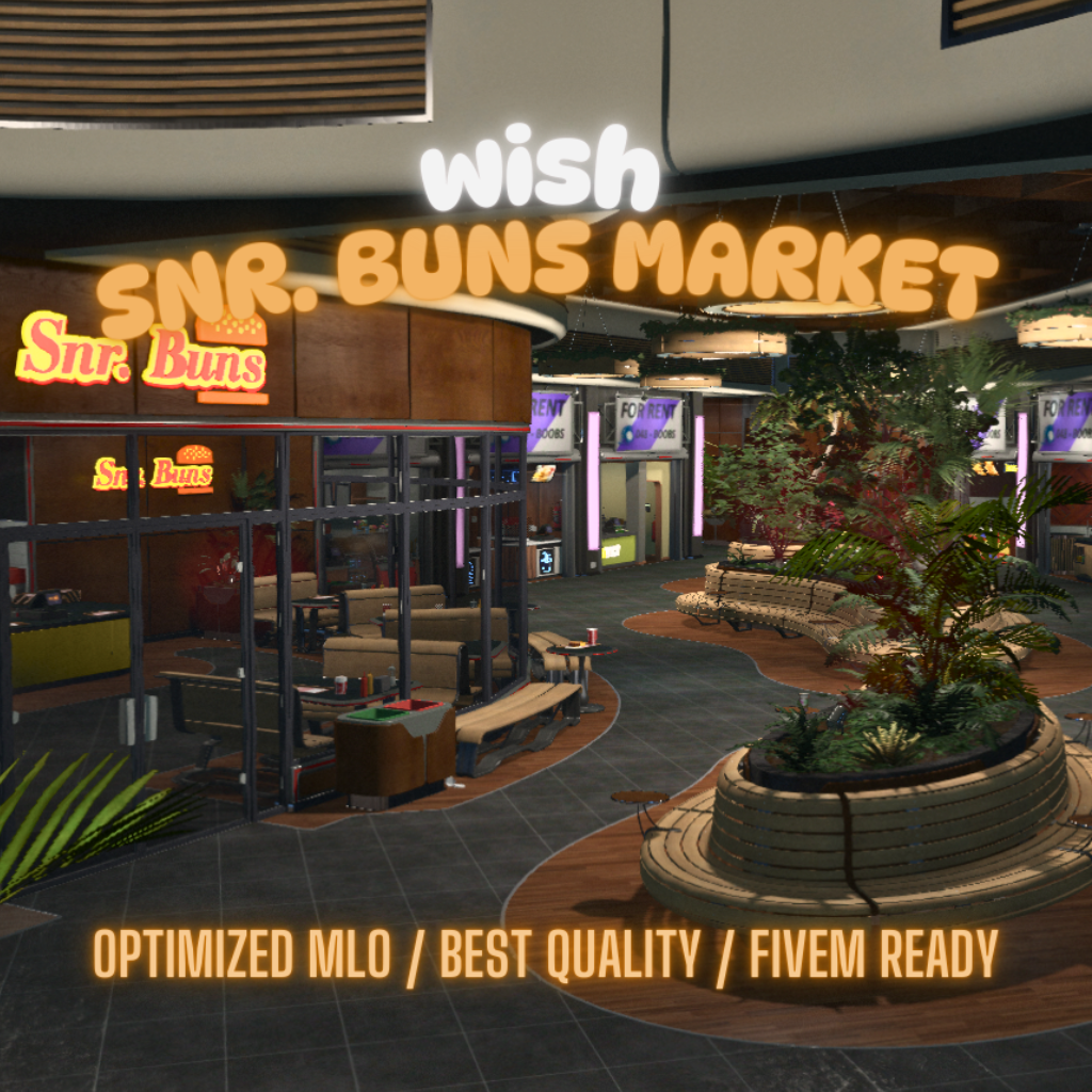 Snr Buns Market | MLO / MAP | Fivem GTAV | Optimized | Drag and Drop Files | Best Quality |