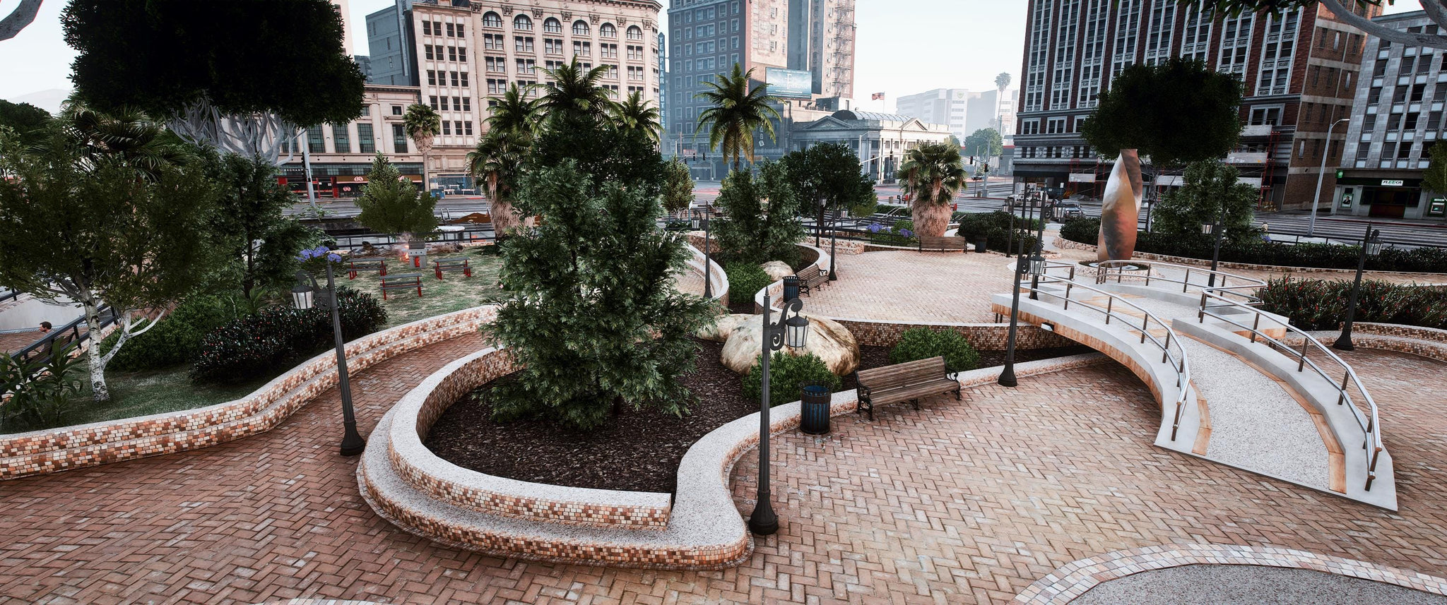 Strawberry Gardens Square | MLO / MAP | Fivem GTAV | Optimized | Drag and Drop Files | Best Quality |