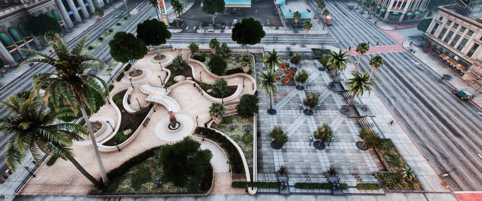 Strawberry Gardens Square | MLO / MAP | Fivem GTAV | Optimized | Drag and Drop Files | Best Quality |
