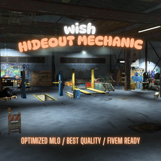 Hideout Mechanic | MLO / MAP | Fivem GTAV | Optimized | Drag and Drop Files | Best Quality |