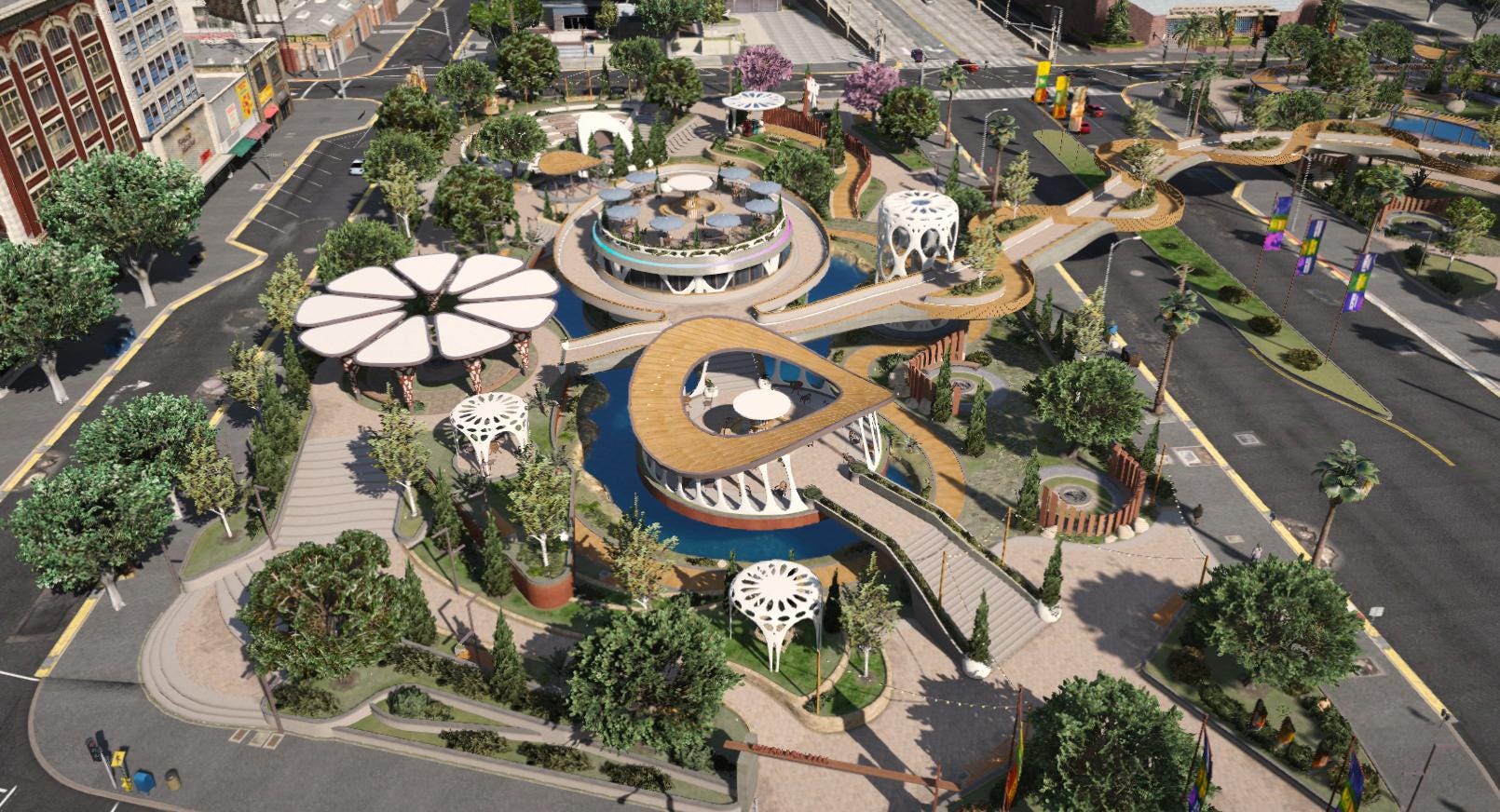 Mission Row Park | Fivem GTAV | Optimized | Drag and Drop Files | Best Quality |