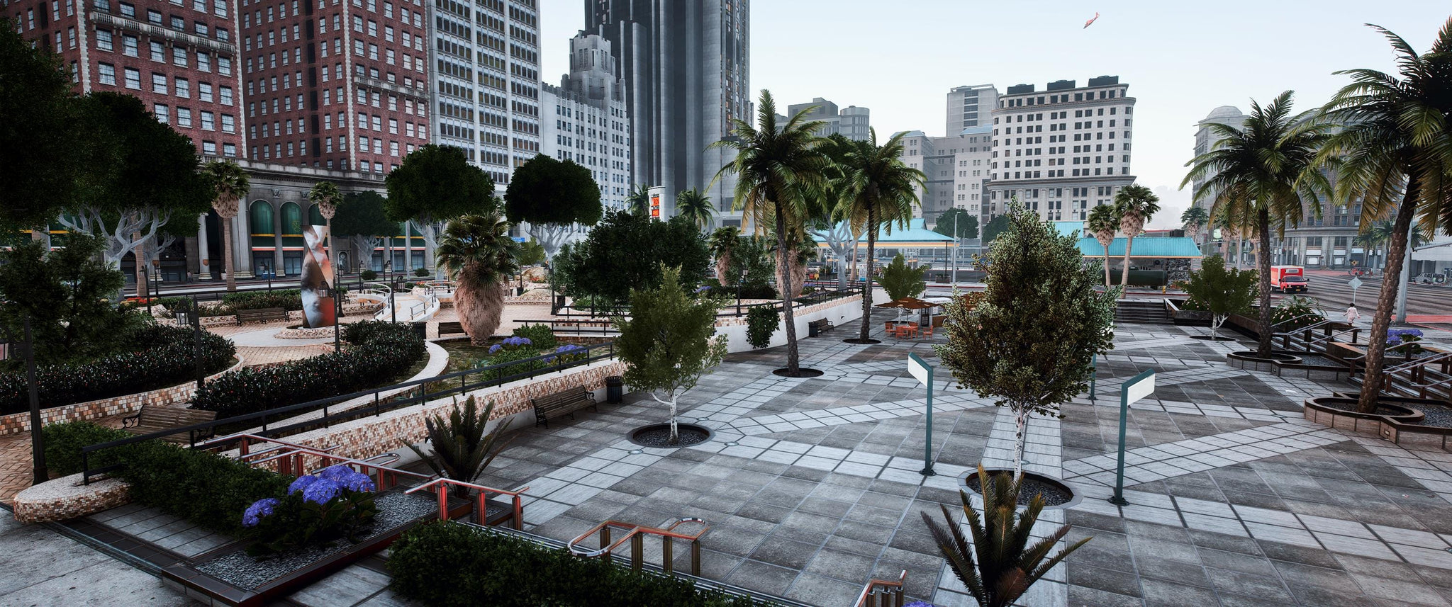Strawberry Gardens Square | MLO / MAP | Fivem GTAV | Optimized | Drag and Drop Files | Best Quality |