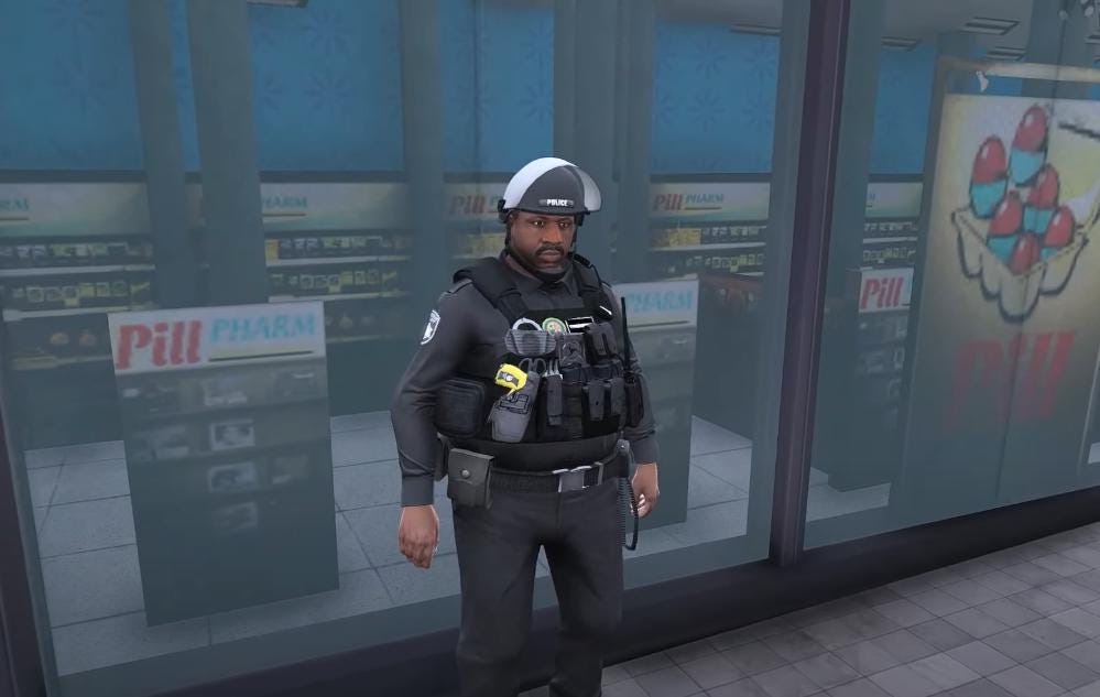 Roscoe Fat Police | PED | Fivem GTAV | Optimized | Drag and Drop Files | Best Quality |