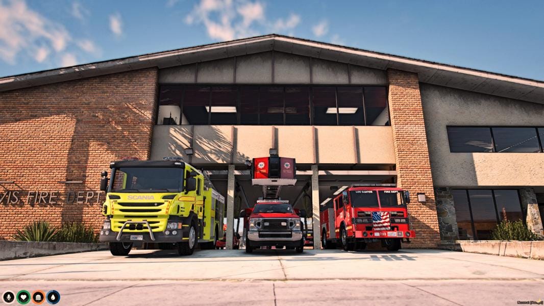 Davis Road Fire Department | MLO / MAP | Fivem GTAV | Optimized | Drag and Drop Files | Best Quality |
