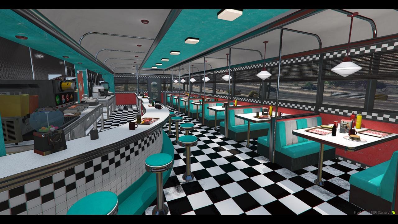 Pop's Diner | MLO / MAP | Fivem GTAV | Optimized | Drag and Drop Files | Best Quality |