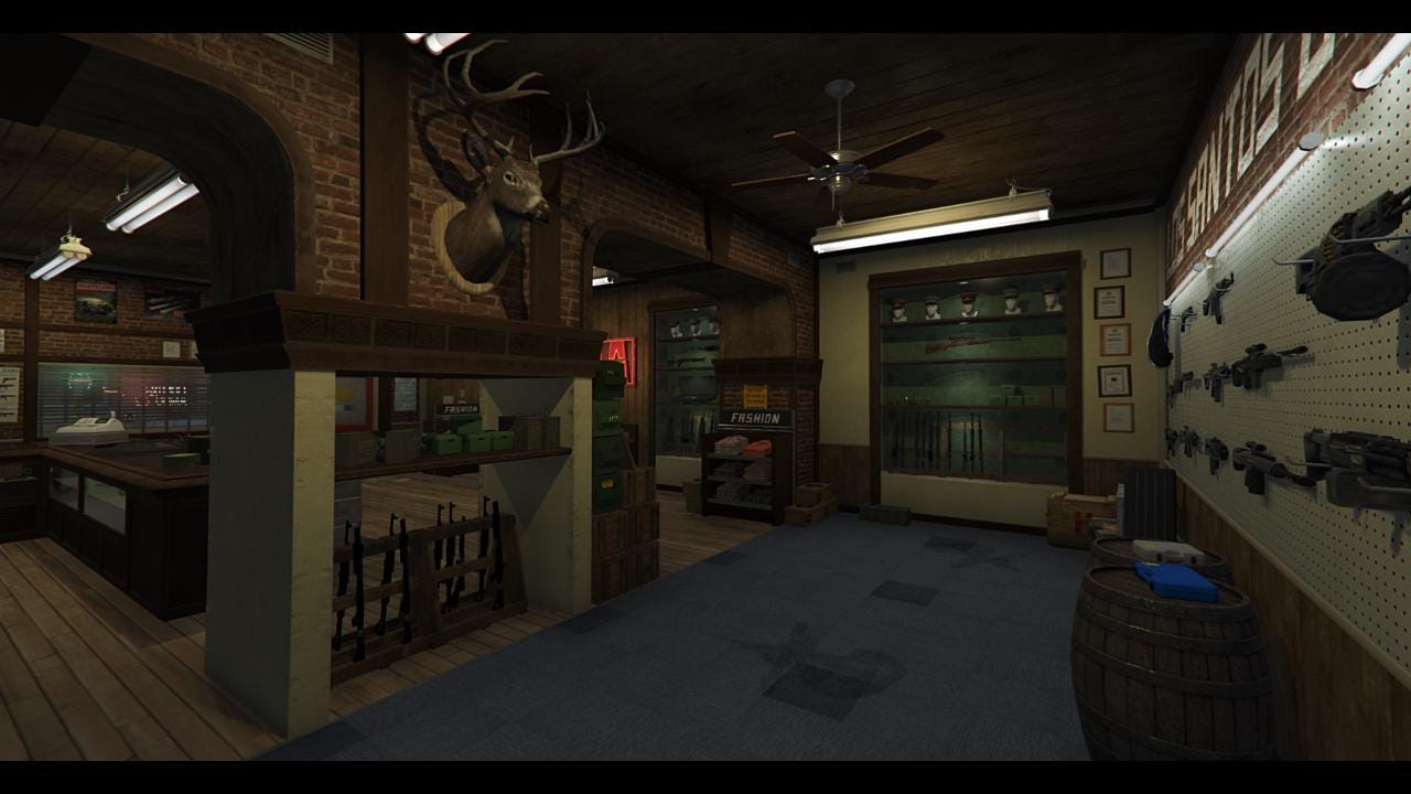 Ammu-Nation Guns | MLO / MAP | Fivem GTAV | Optimized | Drag and Drop Files | Best Quality |