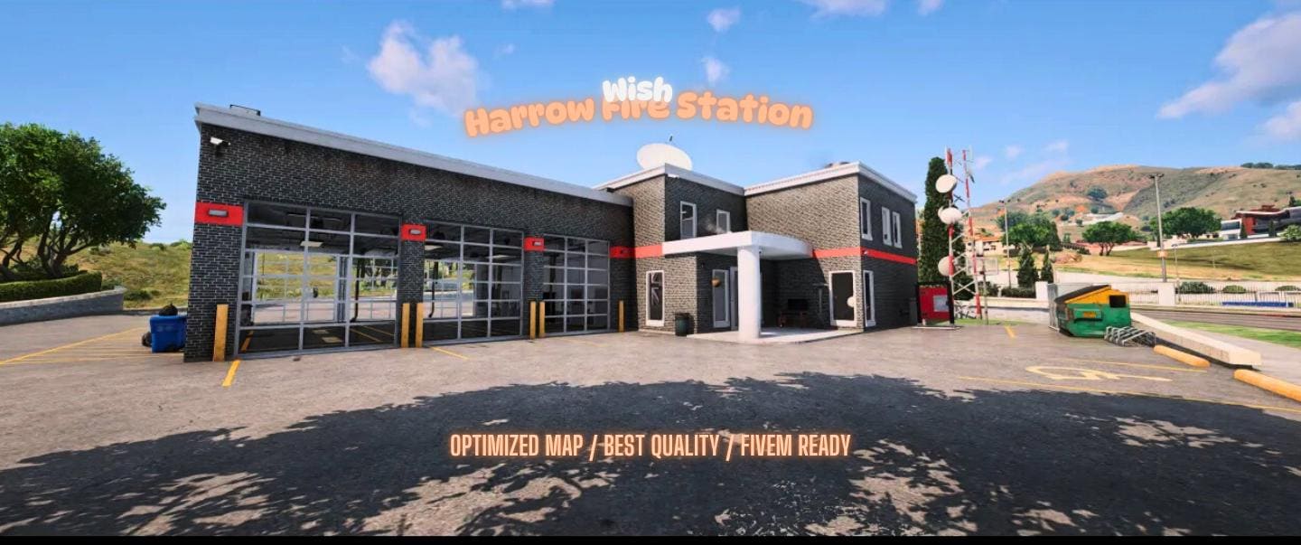 Harrow Fire Station | MLO / MAP | Fivem GTAV | Optimized | Drag and Drop Files | Best Quality |