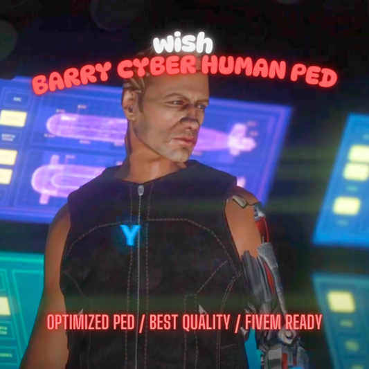 Barry "The Cyber Human" | PED | Fivem GTAV | Optimized | Drag and Drop Files | Best Quality |