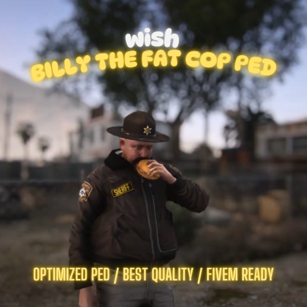 Billy "The Fat Cop" | PED | Fivem GTAV | Optimized | Drag and Drop Files | Best Quality |
