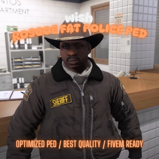 Roscoe Fat Police | PED | Fivem GTAV | Optimized | Drag and Drop Files | Best Quality |
