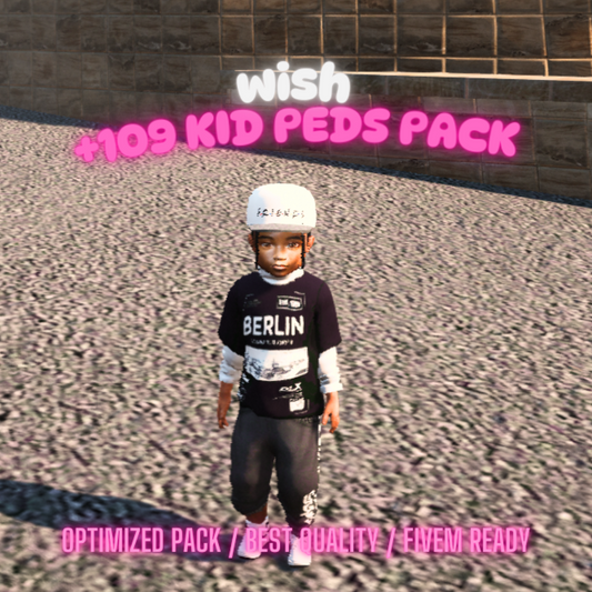 109+ Kid Ped Pack | PEDS | Fivem GTAV | Optimized | Drag and Drop Files | Best Quality |