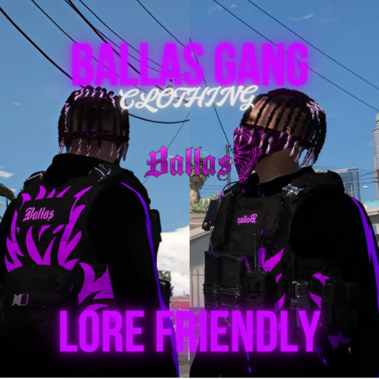 Ballas | CLOTHING PACK | FiveM GTAV | Ballas Gang Full Outfit | Optimized | Drag & Drop | Best Quality |