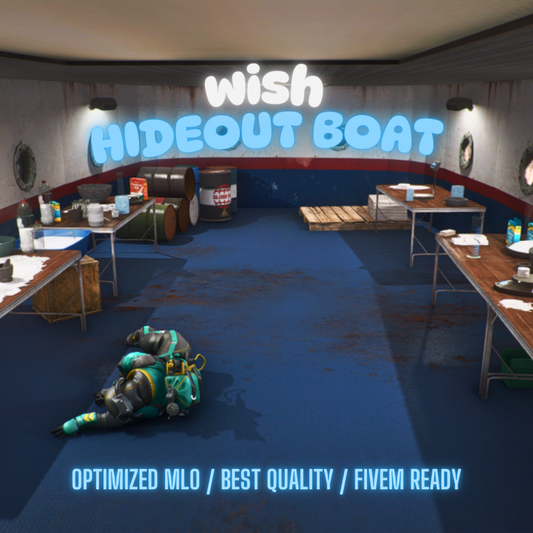 HideOut Boat | MLO / MAP | Fivem GTAV | Optimized | Drag and Drop Files | Best Quality |