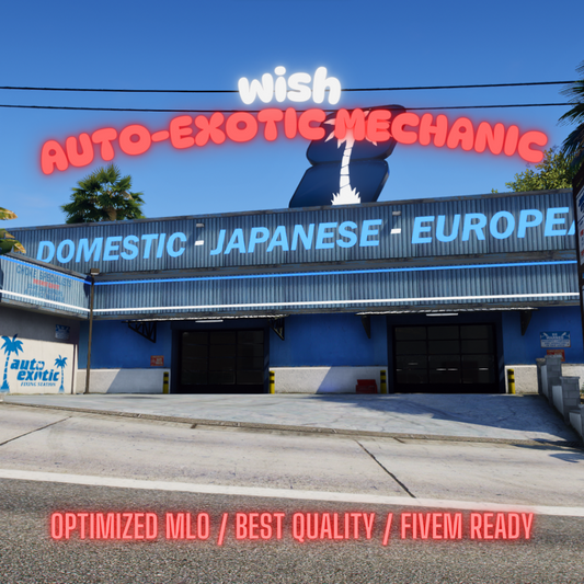 AutoExotic Mechanic | MLO / MAP | Fivem GTAV | Optimized | Drag and Drop Files | Best Quality |