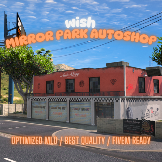 Mirror Park Autoshop | MLO / MAP | Fivem GTAV | Optimized | Drag and Drop Files | Best Quality |
