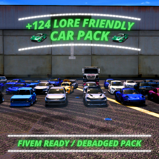 Lore-Friendly Car Pack | Pack / 124 Cars | Fivem GTAV | Optimized | Drag and Drop Files | Best Quality |