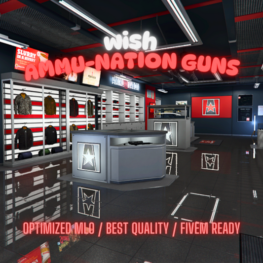 Ammu-Nation Guns | MLO / MAP | Fivem GTAV | Optimized | Drag and Drop Files | Best Quality |