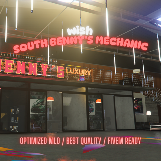 South Benny's Mechanic | MLO / MAP | Fivem GTAV | Optimized | Drag and Drop Files | Best Quality |