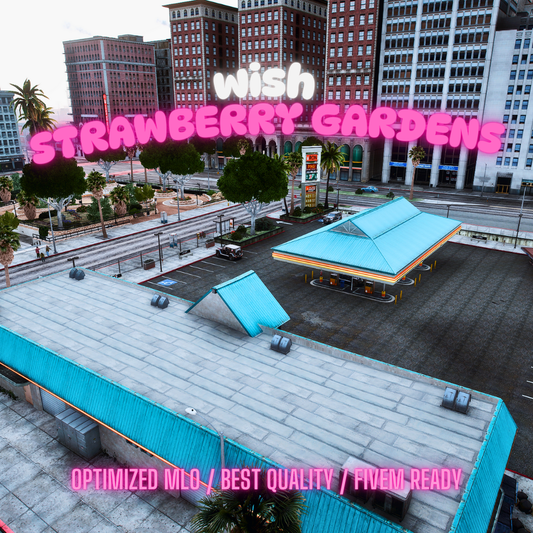 Strawberry Gardens Square | MLO / MAP | Fivem GTAV | Optimized | Drag and Drop Files | Best Quality |