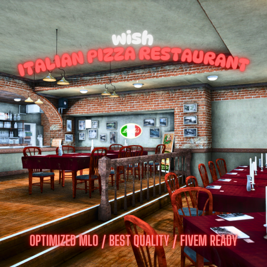 Italian Pizza Restaurant | MLO / MAP | Fivem GTAV | Optimized | Drag and Drop Files | Best Quality |