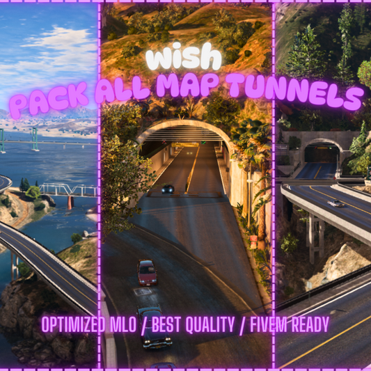 All Tunnels Pack | MLO / MAP | Fivem GTAV | Optimized | Drag and Drop Files | Best Quality |