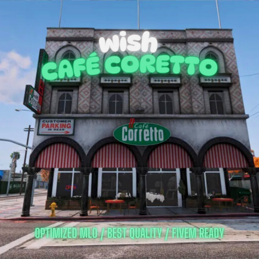 Café Coretto | MLO / MAP | Fivem GTAV | Optimized | Drag and Drop Files | Best Quality |