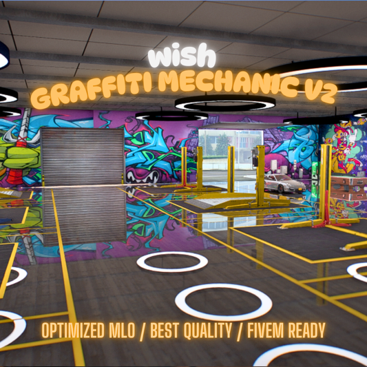 Graffiti Mechanic V2 | MLO / MAP | Fivem GTAV | Optimized | Drag and Drop Files | Best Quality |