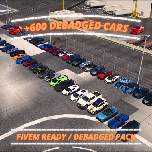 I +600 Debadged Car Pack | Fivem GTAV | Optimized | Drag and Drop Files | Best Quality |