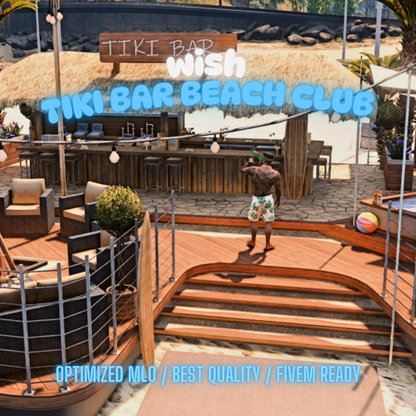 Tiki Bar Beach Club | MLO / MAP | Fivem GTAV | Optimized | Drag and Drop Files | Best Quality |