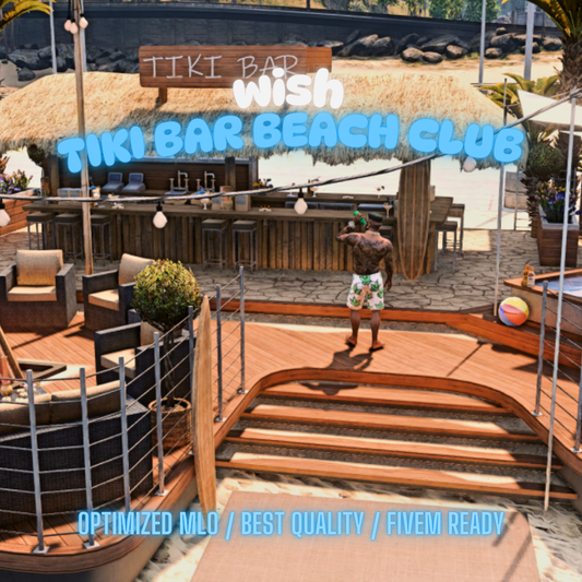 Tiki Bar Beach Club | MLO / MAP | Fivem GTAV | Optimized | Drag and Drop Files | Best Quality |