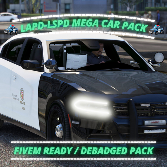 LAPD-LSPD Mega Car Pack | Fivem GTAV | Optimized | Drag and Drop Files | Best Quality |