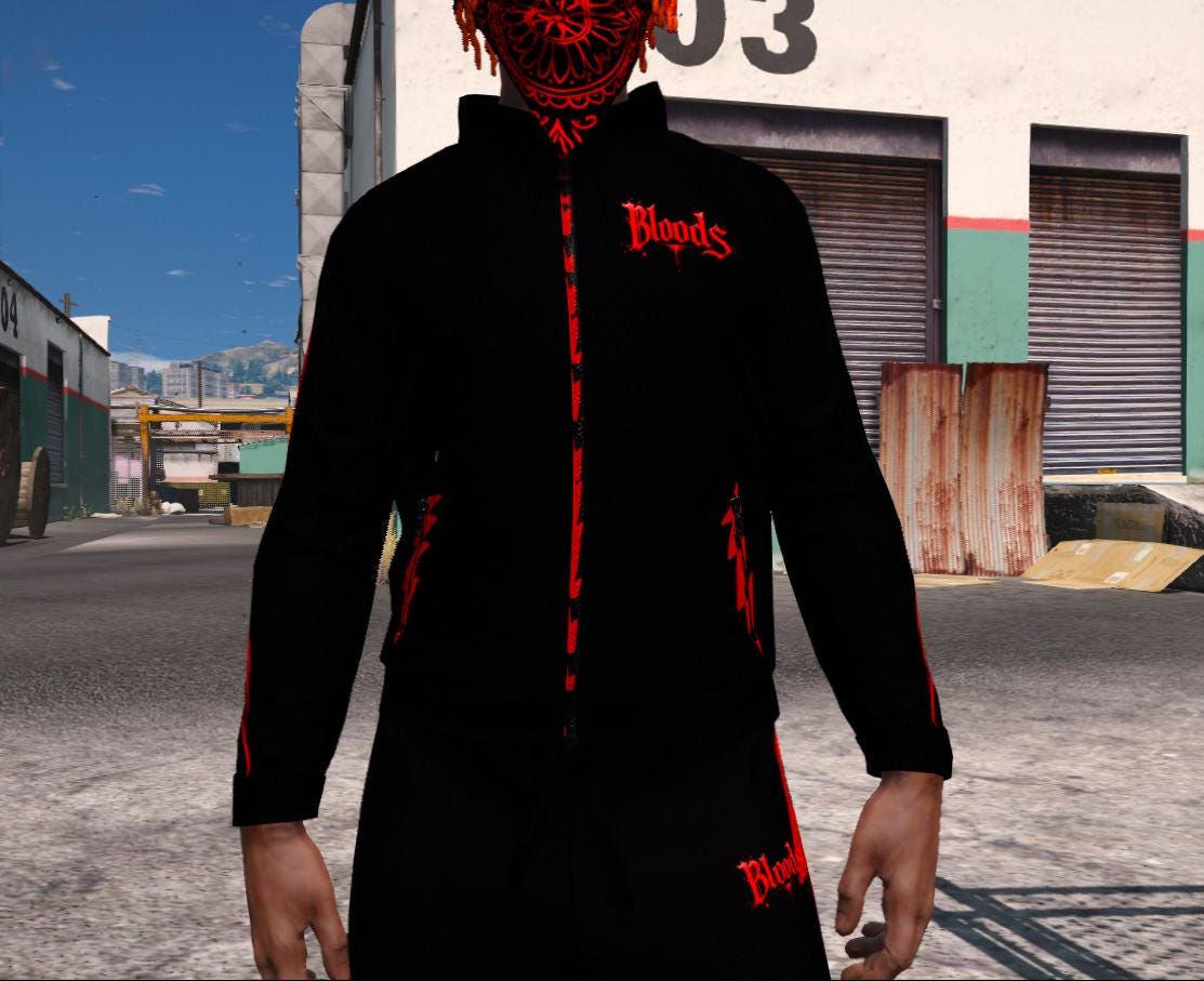 Bloods | CLOTHING PACK | FiveM GTAV | Bloods Gang Full Outfit | Optimized | Drag & Drop | Best Quality |