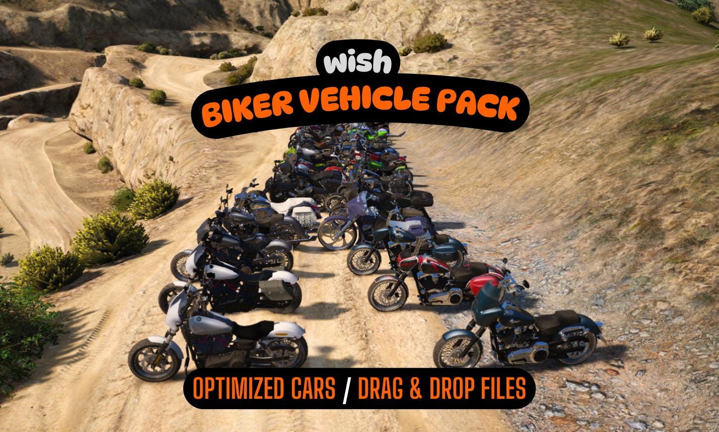 Biker Vehicle Pack  | Fivem GTAV | Optimized | Drag and Drop Files | Best Quality |