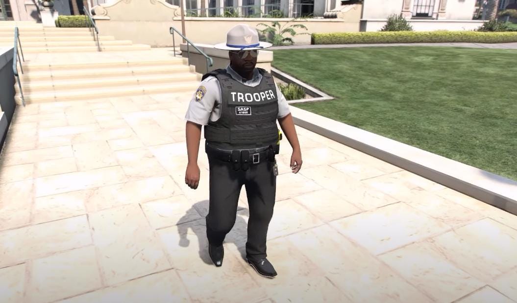 Roscoe Fat Police | PED | Fivem GTAV | Optimized | Drag and Drop Files | Best Quality |