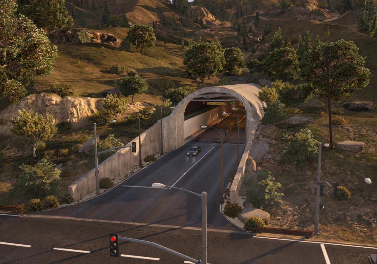 Los Santos Tunnel | MLO / MAP | Fivem GTAV | Optimized | Drag and Drop Files | Best Quality |