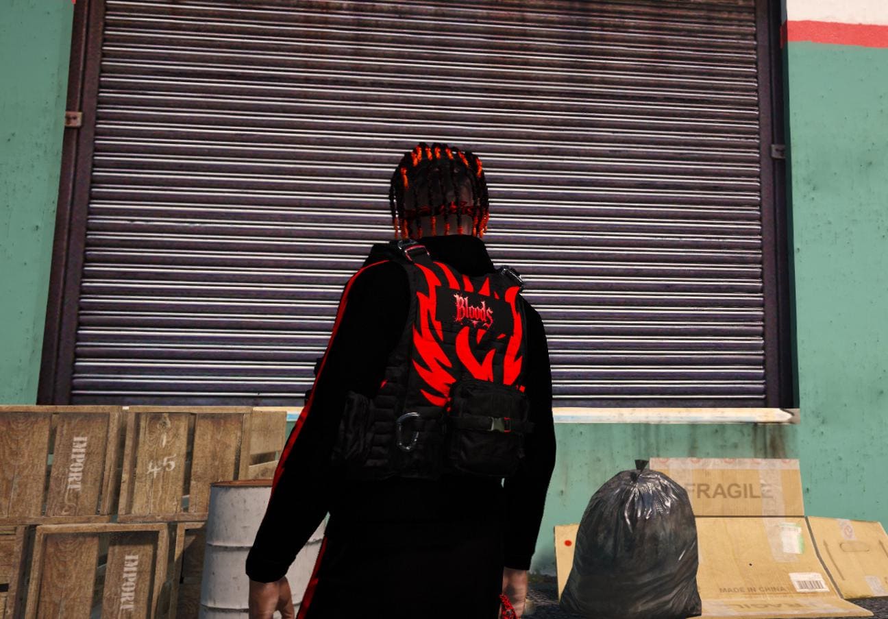 Bloods | CLOTHING PACK | FiveM GTAV | Bloods Gang Full Outfit | Optimized | Drag & Drop | Best Quality |